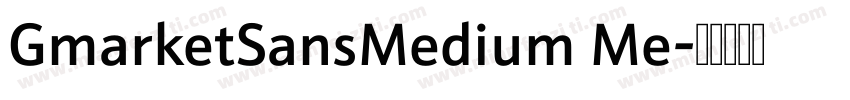 GmarketSansMedium Me字体转换